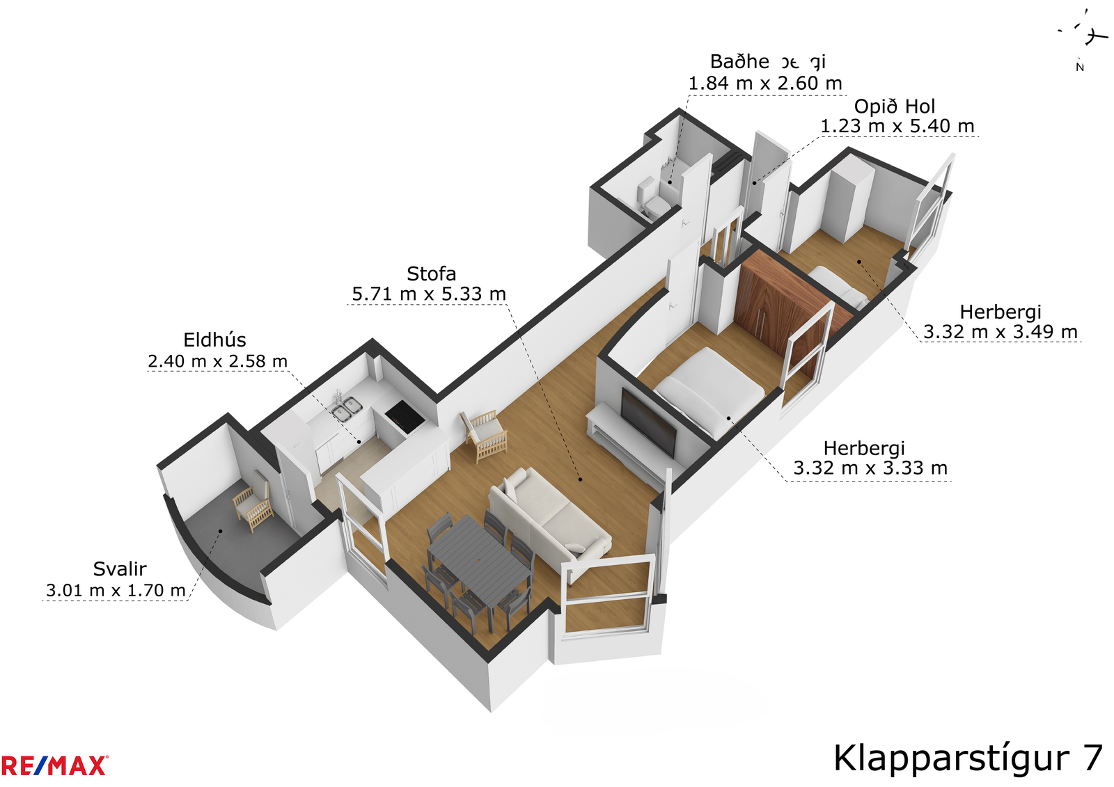 Fjölbýlishús - Klapparstígur 7 - View 2