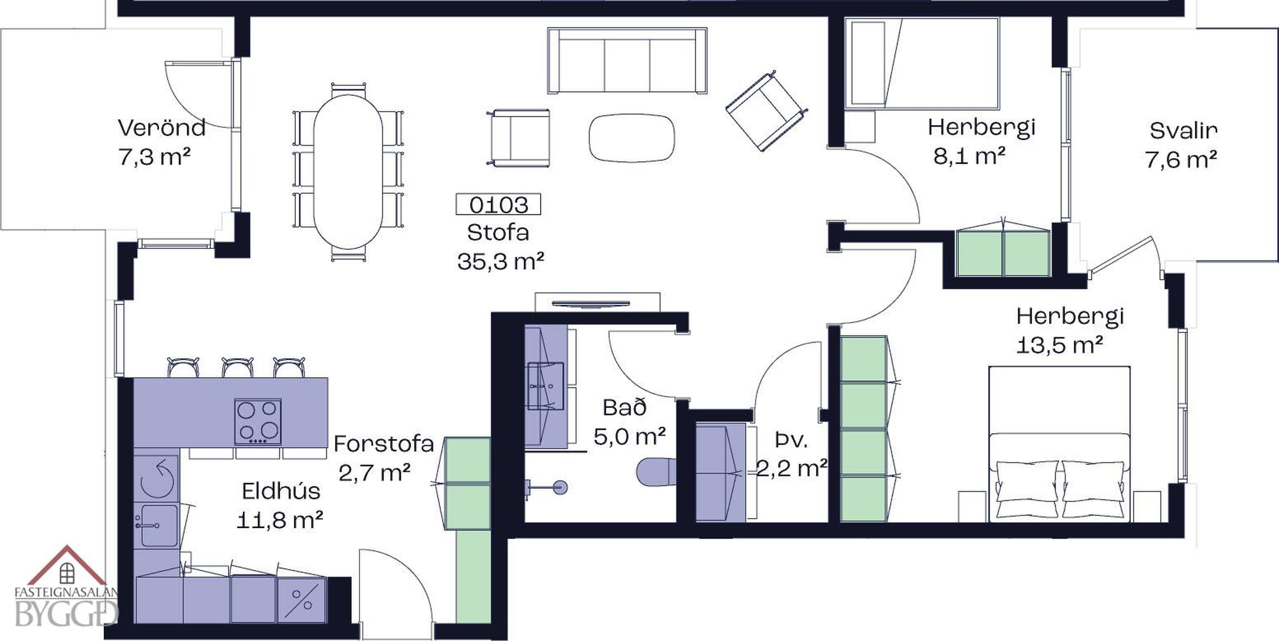 Apartment in Akureyri, Norðurland eystra - Mynd 4