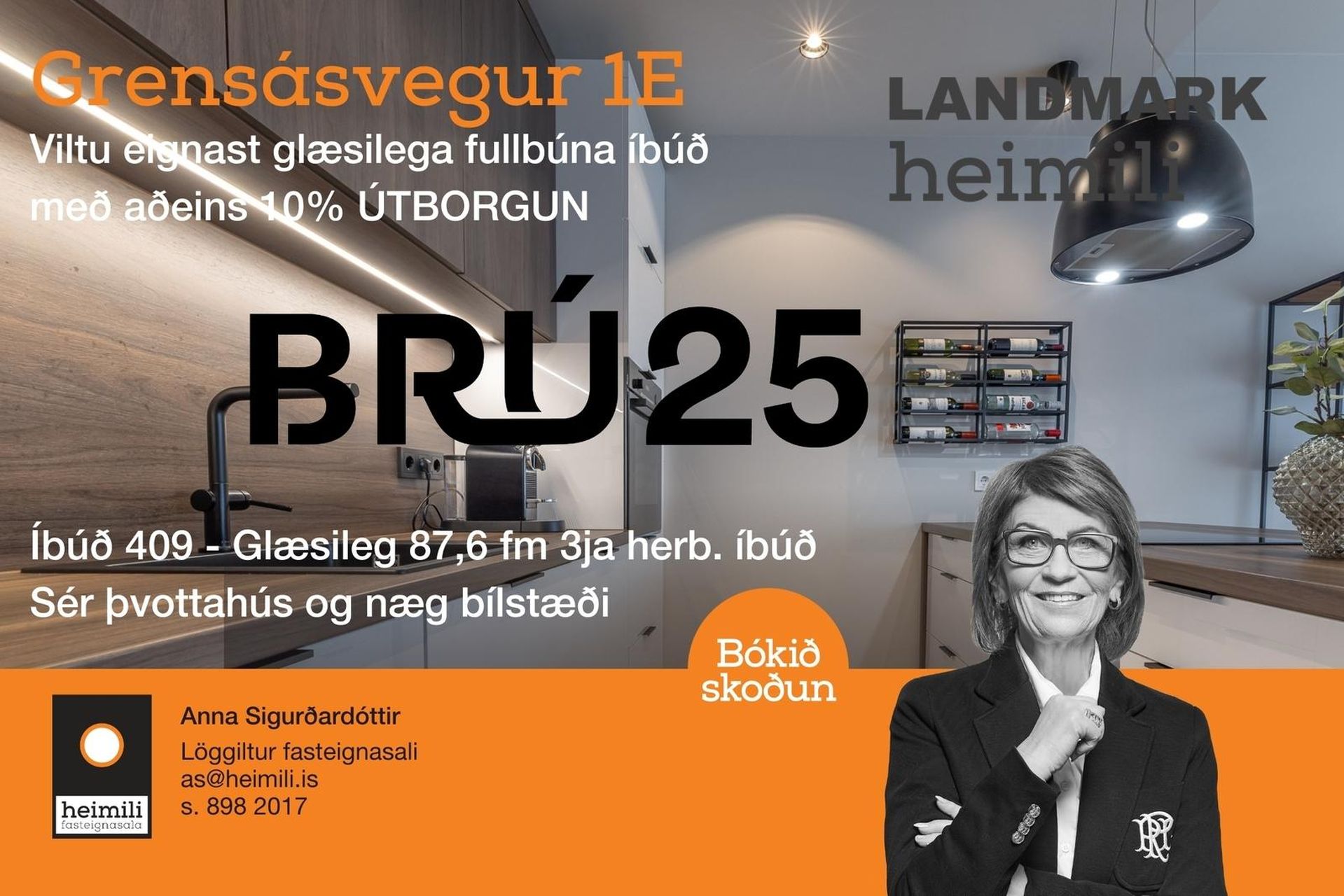Fjölbýlishús - Grensásvegur 1E - 0409, Reykjavík