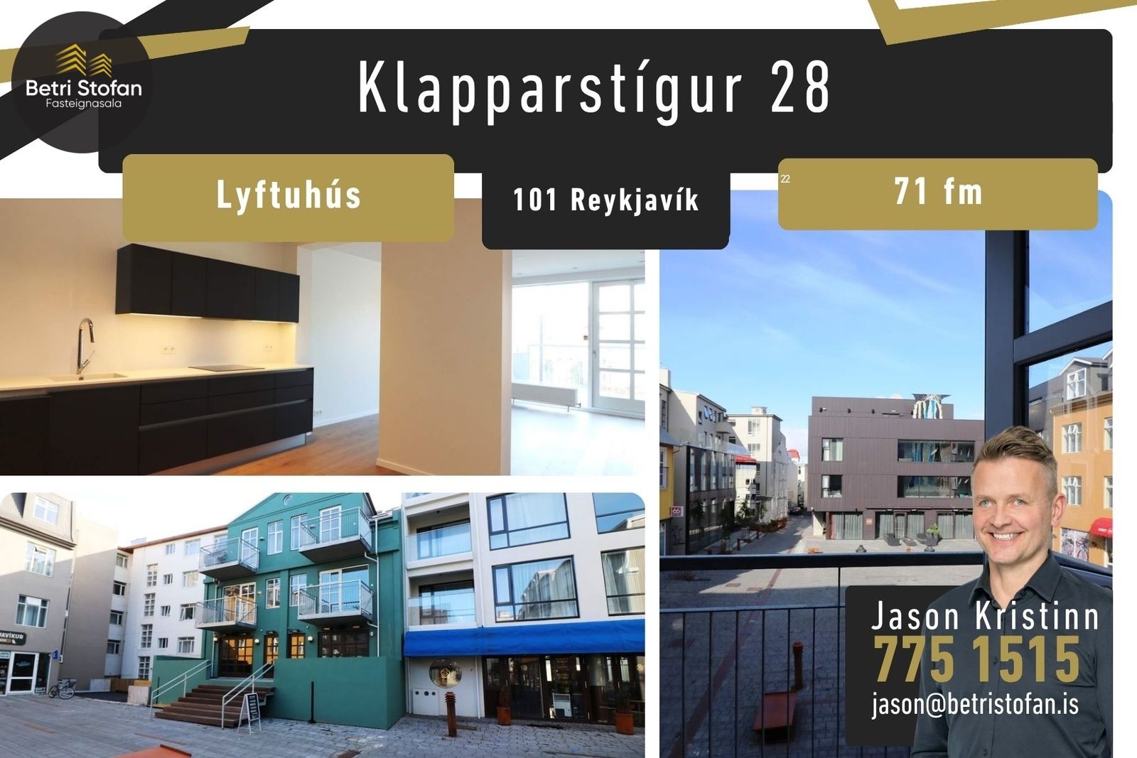 Fjölbýlishús - Klapparstígur 28, Reykjavík