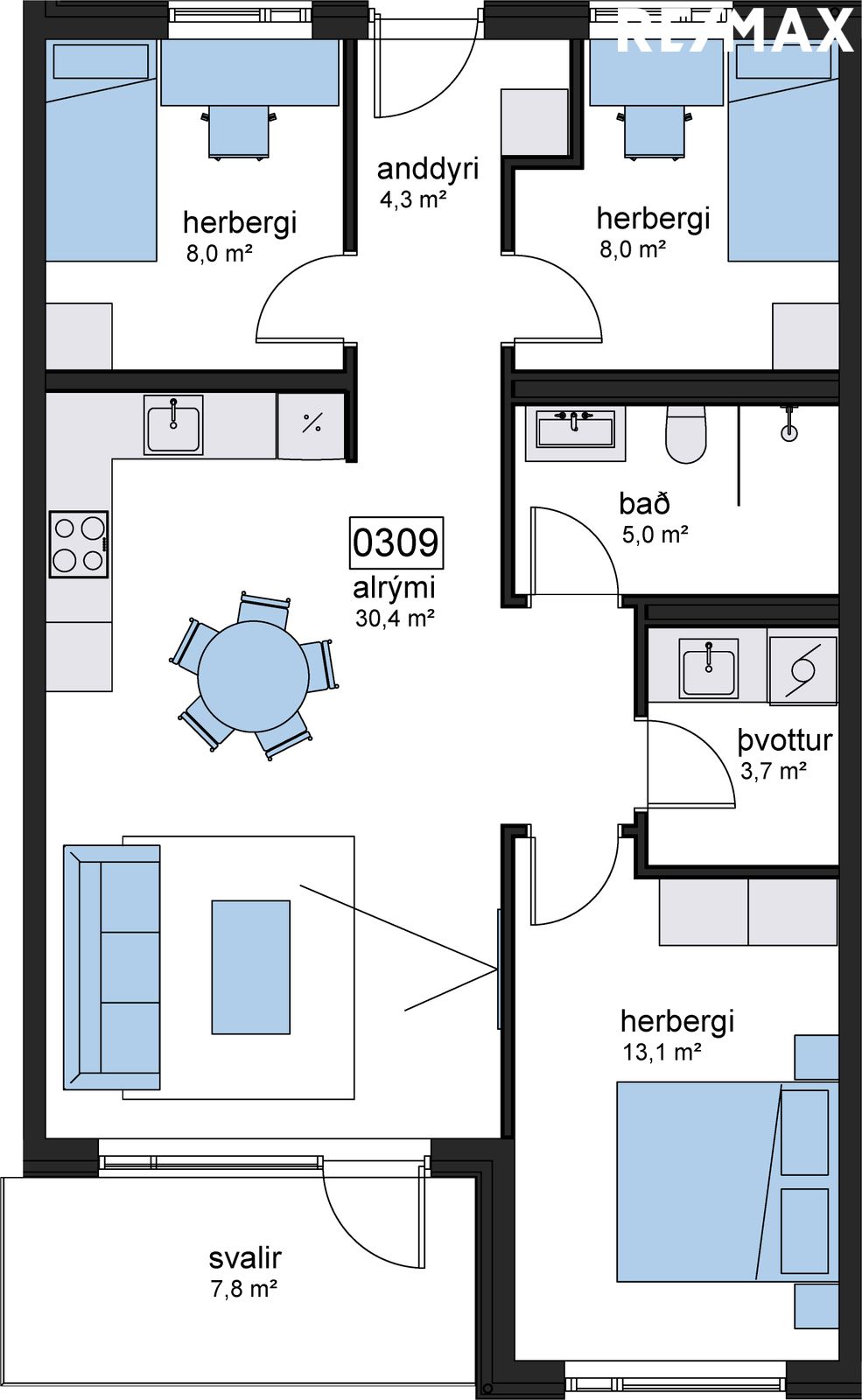 Apartment in Reykjavík, Vogabyggð, Laugardalur - Mynd 4