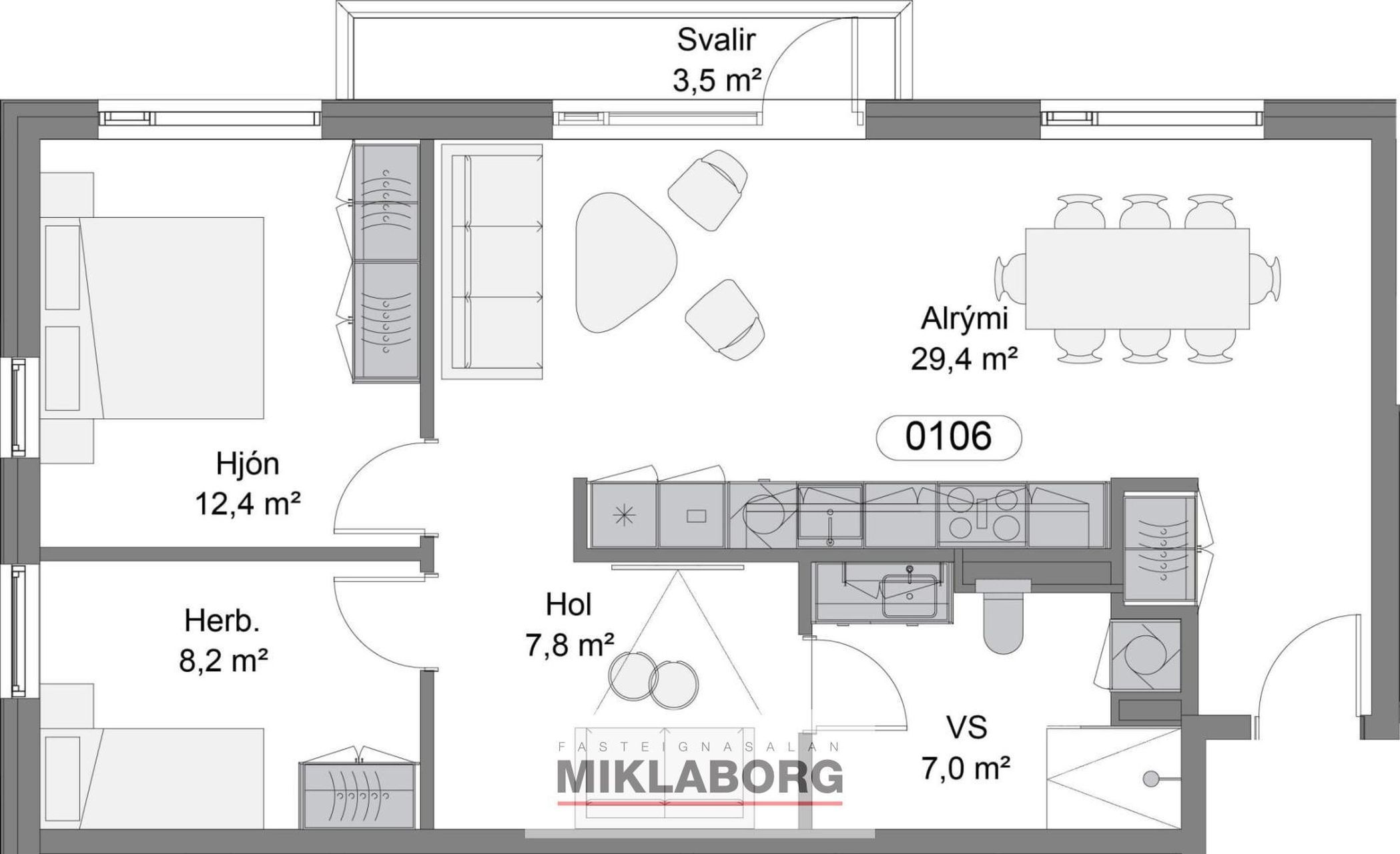 Íbúð – Reykjavík, Höfðar, Grafarvogur - Mynd 2